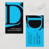 Moderne Monogramm-Visitenkarten Visitenkarte (Vorne/Hinten)