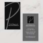 Moderne Monogramm-Visitenkarten Visitenkarte (Vorne/Hinten)