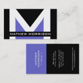 Moderne Monogramm-Visitenkarten Visitenkarte (Vorne/Hinten)