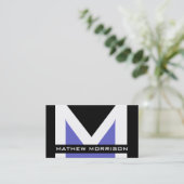 Moderne Monogramm-Visitenkarten Visitenkarte (Stehend Vorderseite)