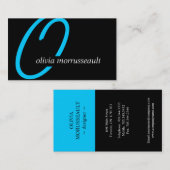 Moderne Monogramm-Visitenkarten Visitenkarte (Vorne/Hinten)