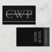 Moderne Monogramm-Visitenkarten Visitenkarte (Vorne/Hinten)