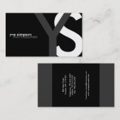 Moderne Monogramm-Visitenkarten Visitenkarte (Vorne/Hinten)