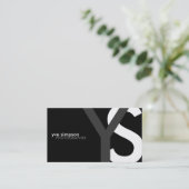 Moderne Monogramm-Visitenkarten Visitenkarte (Stehend Vorderseite)