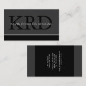 Moderne Monogramm-Visitenkarten Visitenkarte (Vorne/Hinten)