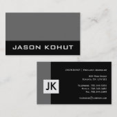 Moderne Monogramm-Visitenkarten Visitenkarte (Vorne/Hinten)