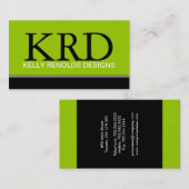 Moderne Monogramm-Visitenkarten Visitenkarte (Vorne/Hinten)