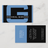 Moderne Monogramm-Visitenkarten Visitenkarte (Vorne/Hinten)