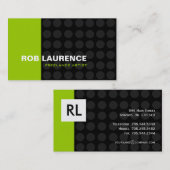 Moderne Monogramm-Visitenkarten Visitenkarte (Vorne/Hinten)