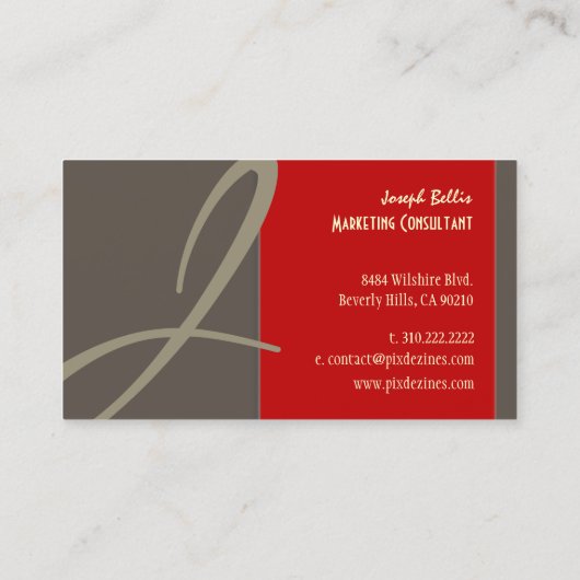 Moderne Monogramm-Visitenkarten Visitenkarte (Rückseite)