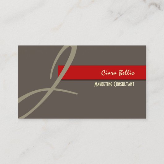 Moderne Monogramm-Visitenkarten Visitenkarte (Vorderseite)