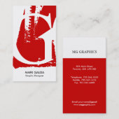 Moderne Monogramm-Visitenkarten Visitenkarte (Vorne/Hinten)