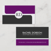 Moderne Monogramm-Visitenkarten Visitenkarte (Vorne/Hinten)