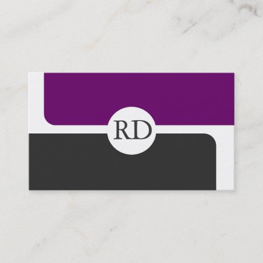 Moderne Monogramm-Visitenkarten Visitenkarte (Vorderseite)