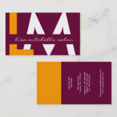 Moderne Monogramm-Visitenkarten Visitenkarte (Vorne/Hinten)