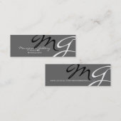 Moderne Monogramm Visitenkarten Vorlage Mini Visitenkarte (Vorne/Hinten)