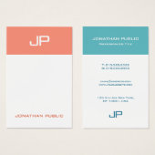 Moderne Monogramm-Vorlage Eleganter Trend-Farben (Vorne & Hinten)