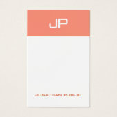 Moderne Monogramm-Vorlage Eleganter Trend-Farben (Vorderseite)