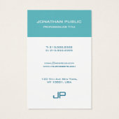 Moderne Monogramm-Vorlage Eleganter Trend-Farben (Rückseite)