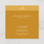 Moderne Monogramm-Vorlage Eleganter Trend-Farben C Quadratische Visitenkarte (Rückseite)