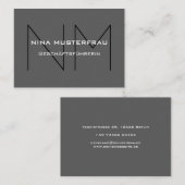 Moderne Monogramm Vorlage Visitenkarte (Vorne/Hinten)