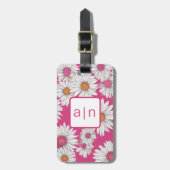 Moderne Monogramm-Wildblumen-Gepäckanhänger Gepäckanhänger (Vorderseite vertikal)