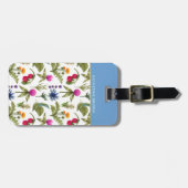 Moderne Monogramm-Wildblumenmuster stilvoll Gepäckanhänger (Vorderseite horizontal)