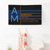 Moderne Monogramme & editierbare Formen & Farben Banner (Insitu)