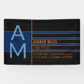 Moderne Monogramme & editierbare Formen & Farben Banner (Horizontal)