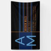 Moderne Monogramme & editierbare Formen & Farben Banner (Vertikal)