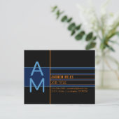 Moderne Monogramme & editierbare Formen & Farben Postkarte (Stehend Vorderseite)