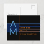 Moderne Monogramme & editierbare Formen & Farben Postkarte (Vorne/Hinten)