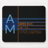 Moderne Monogramme und bearbeitbare Formen und Far Mousepad (Vorne)