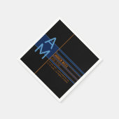 Moderne Monogramme und bearbeitbare Formen und Far Serviette (Ecke)