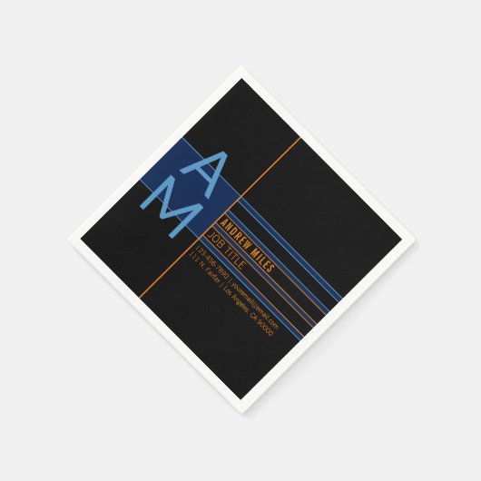 Moderne Monogramme und bearbeitbare Formen und Far Serviette (Ecke)