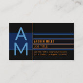 Moderne Monogramme und bearbeitbare Formen und Far Visitenkarte (Vorderseite)