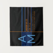 Moderne Monogramme und bearbeitbare Formen und Far Wandteppich (Vorderseite)