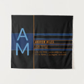 Moderne Monogramme und bearbeitbare Formen und Far Wandteppich (Vorderseite (Horizontal))