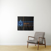 Moderne Monogramme und bearbeitbare Formen und Far Wandteppich (Beispiel (Horizontal))