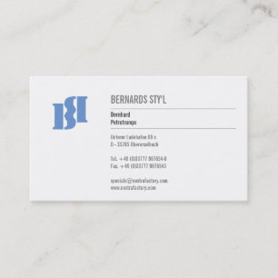 Moderne Monogramme Visitenkarte