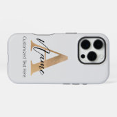 Moderne monogrammierte Anfangsbuchstabe A & Name P iPhone Hülle (Rückseite (Horizontal))