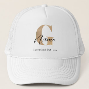 Moderne monogrammierte Anfangsbuchstabe G & Name P Truckerkappe