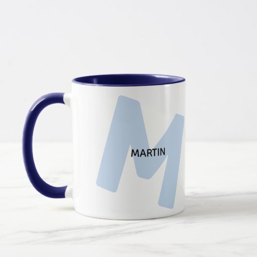 Moderne monogrammierte Anfangsbuchstabe & Name Kaf Tasse (Links)