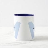 Moderne monogrammierte Anfangsbuchstabe & Name Kaf Tasse (Zentrum)