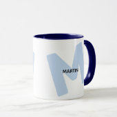 Moderne monogrammierte Anfangsbuchstabe & Name Kaf Tasse (VorderseiteRechts)