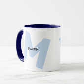 Moderne monogrammierte Anfangsbuchstabe & Name Kaf Tasse (Vorderseite Links)