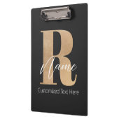 Moderne monogrammierte Anfangsbuchstabe R & Name P Klemmbrett (Links)