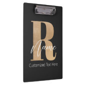 Moderne monogrammierte Anfangsbuchstabe R & Name P Klemmbrett (Rechts)