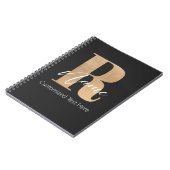 Moderne monogrammierte Anfangsbuchstabe R & Name P Notizblock (Linke Seite)