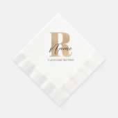 Moderne monogrammierte Anfangsbuchstabe R & Name P Serviette (Ecke)